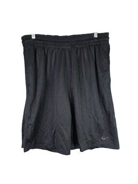 Mens Nike Black Athletic Shorts Drawstring 100% Polyester 11.5" Inseam Size XXL